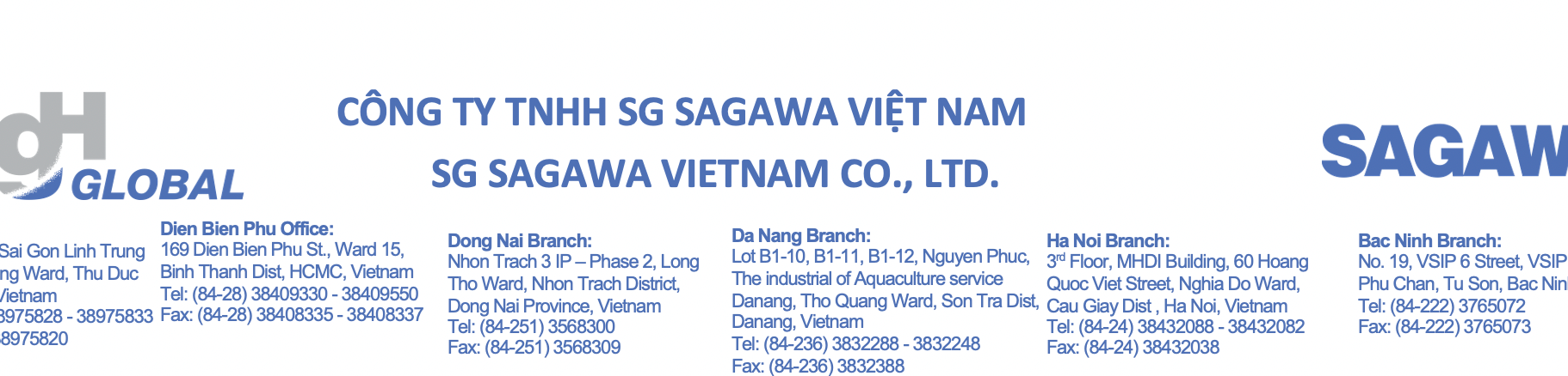 SG SAGAWA VIETNAM CO,. LTD - HANOI BRANCH