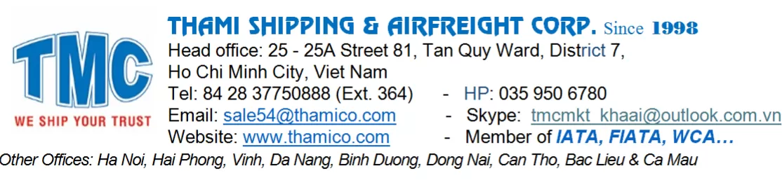 CÔNG TY CỔ PHẦN THAMI SHIPPING & AIRFREIGHT