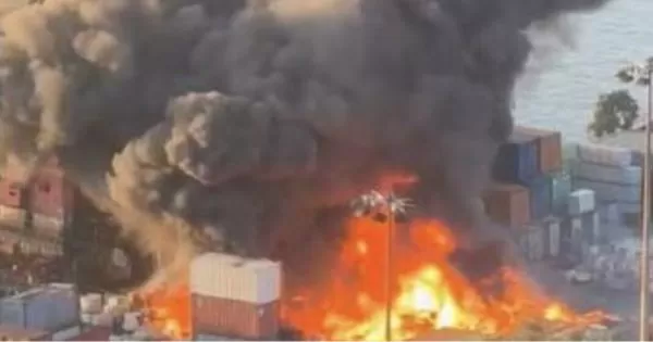 Fire at Hong Kong container yard destroys 10 containers