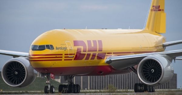 A Boeing 777 freighter DHL