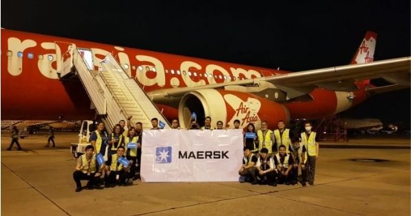 Maersk with its first cargo flight from Thailand to Japan on October 11, 2020
