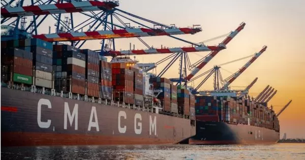 Container ship of CMA CGM shipping line