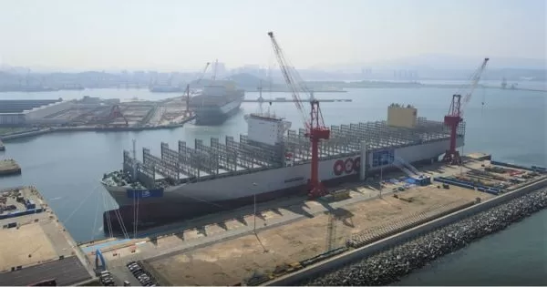 OOCL Felixstowe - Naming Ceremony held at DACKS Pier 3 in Dalian, China