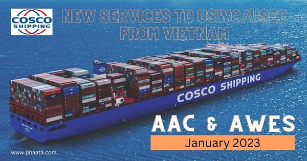 COSCO SHIPPING will launch the two new services including AAC and AWES