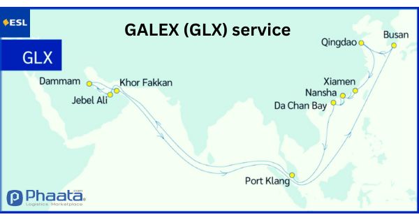 Emirates Shipping Line's GALEX (GLX) service