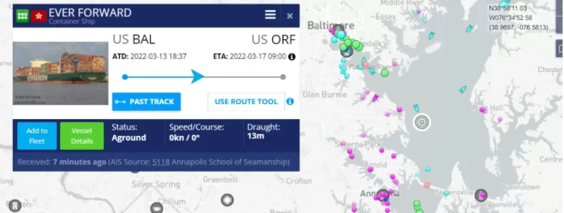 Ever-Forward-position-in-Chesapeake-Bay