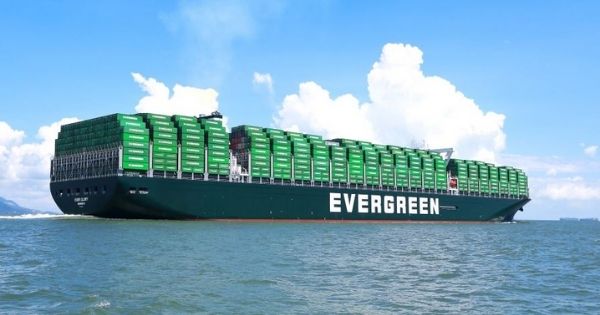 Container ship of Evergreen shipping line
