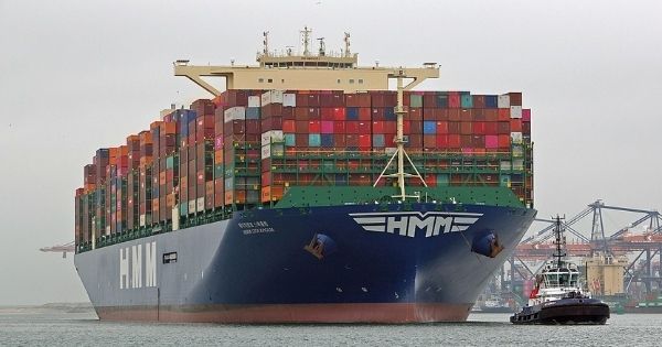 Container ship of HMM Shipping Line