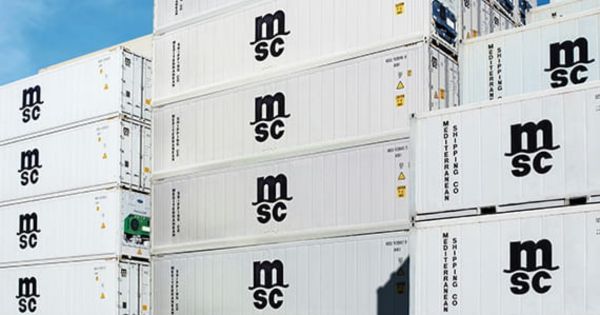 Reefer containers of MSC Shipping Line