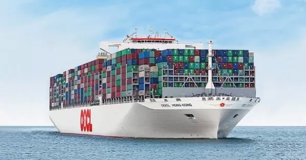 OOCL container vessel