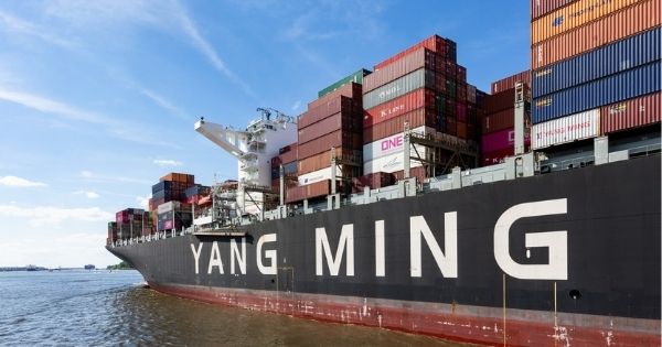 Container ship of Yang Ming shipping company