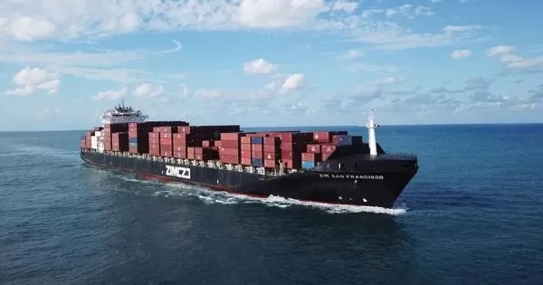 a container ship of ZIM