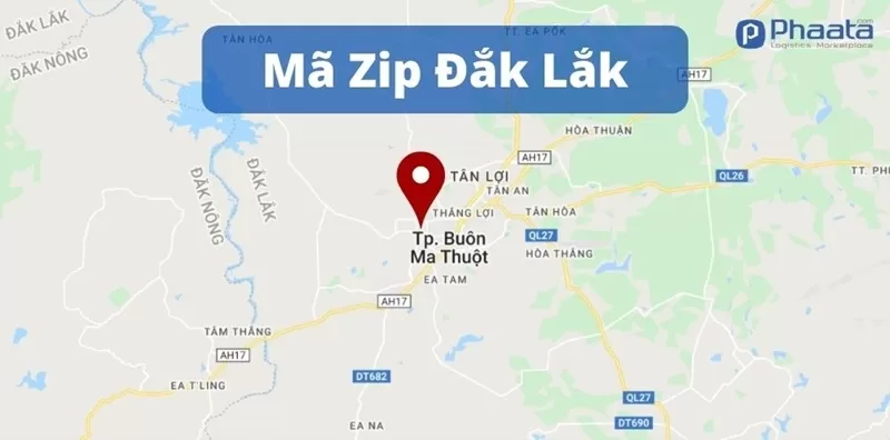 Mã Zip Đắk Lắk